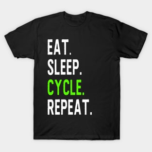 Eat Sleep Cycle Repeat T-Shirt